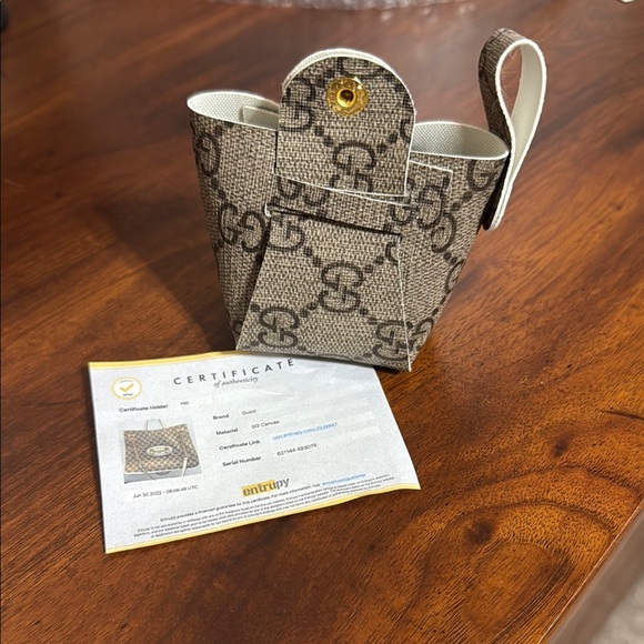 Repurposed from authentic Gucci Monogram Bag For Wireless Earbuds With COA - Picture 1 of 7